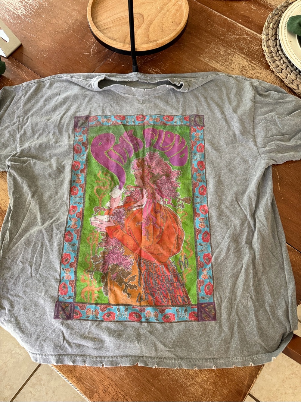 Urban outfitters distressed Pink Floyd oversized tee